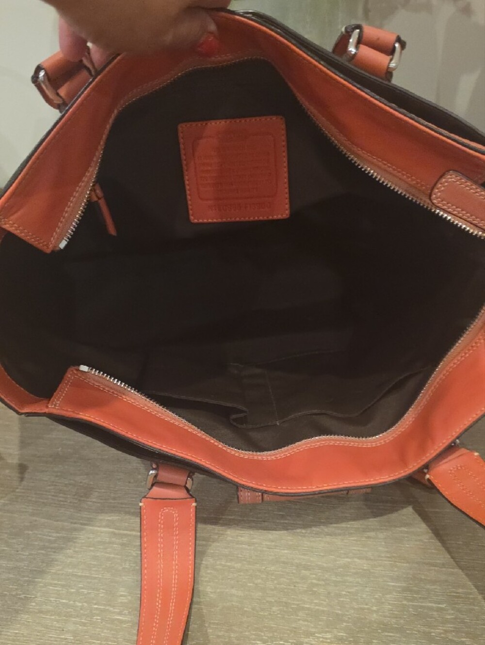 Coach Soft Milled Large Hampton Tote - Picture 11 of 12